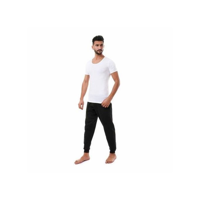 طقم فانلات داخلية رجالي نصف كم بفتحة رقبة دائرية (حوض) قطن 100% (3 قطع) من داين - Image 5