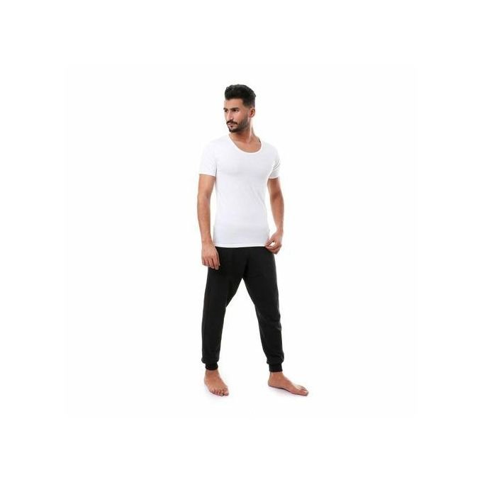 طقم فانلات داخلية رجالي نصف كم بفتحة رقبة دائرية (حوض) قطن 100% (3 قطع) من داين - Image 6